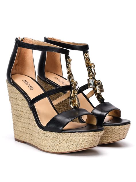 fiona leather wedge sandal michael kors|Michael kors wedge sandals + FREE SHIPPING .